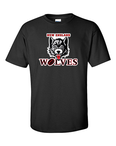 New England Wolves - Logo T-Shirt - Black For Sale